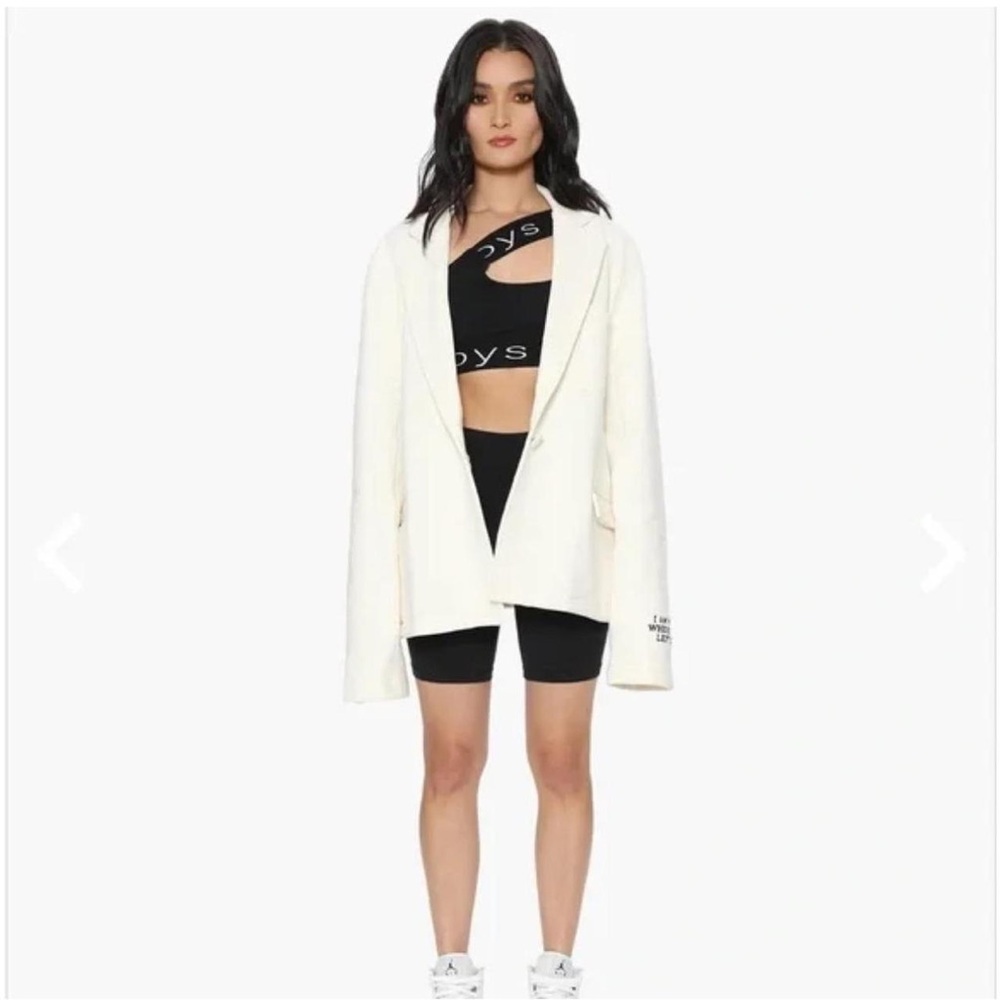 Boys Lie "I Am Not Where You Left Me" blazer in white